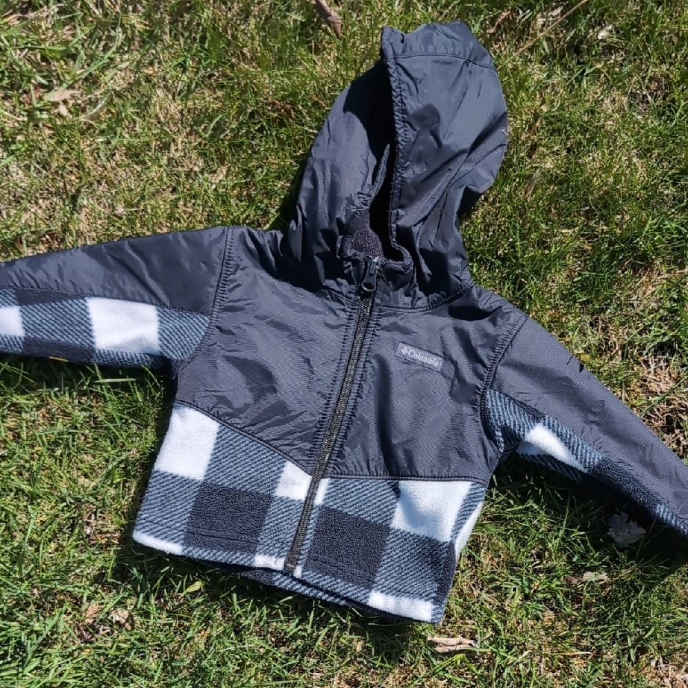 Black and White Hooded Jacket